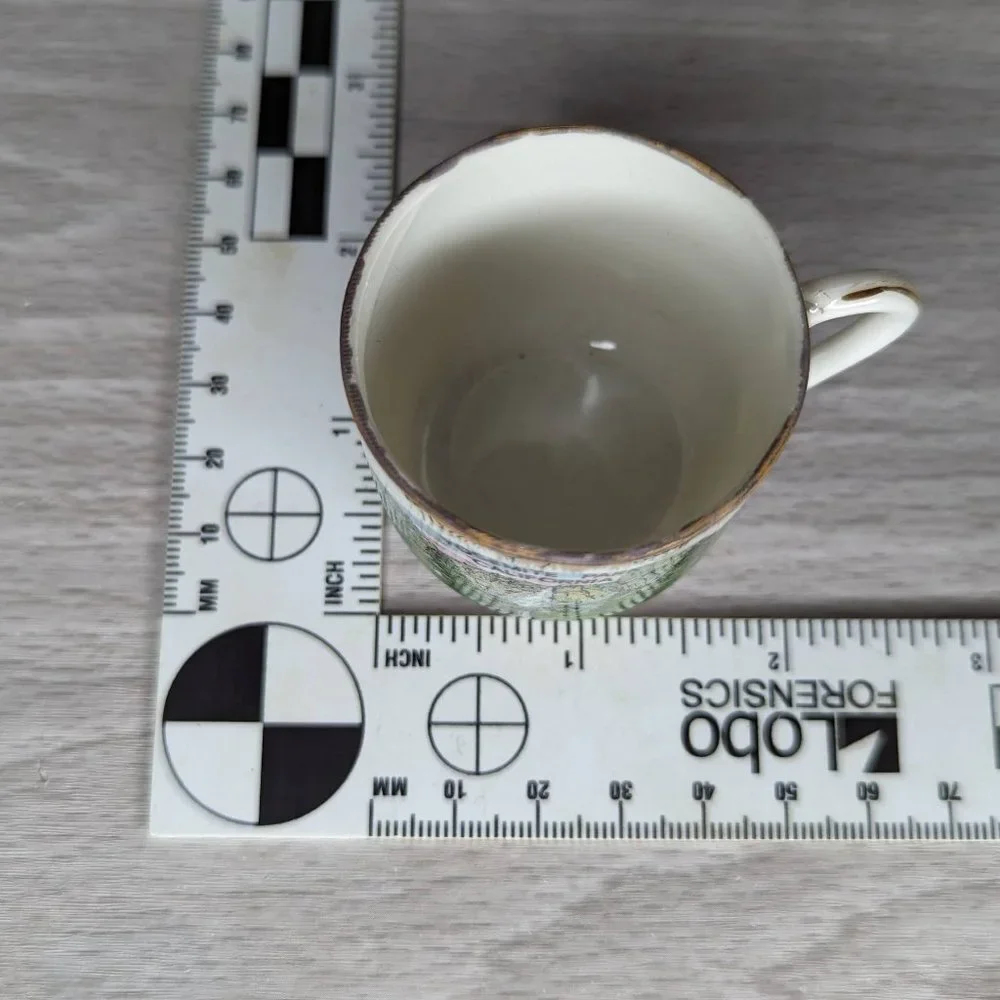 Vintage Yosemite National Park Miniature Cup and Saucer Set w/Stand